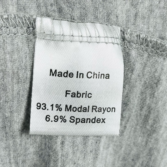 Smallshow modal spandex blend scoop neck heather gray nursing top, size XL. - Picture 7 of 8